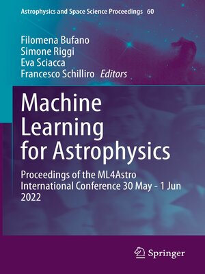 cover image of Machine Learning for Astrophysics